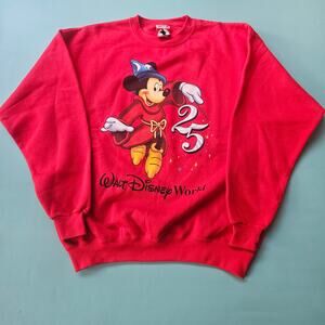 Vintage 90's Mickey Inc Walt Disney World 25th Anniversary Sweatshirt SIZE XL